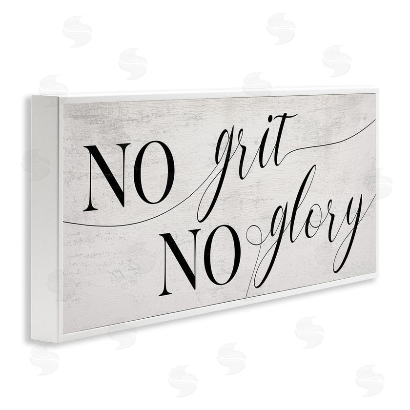 Stupell Studio | No Grit No Glory Phrase Charming Cursive Script