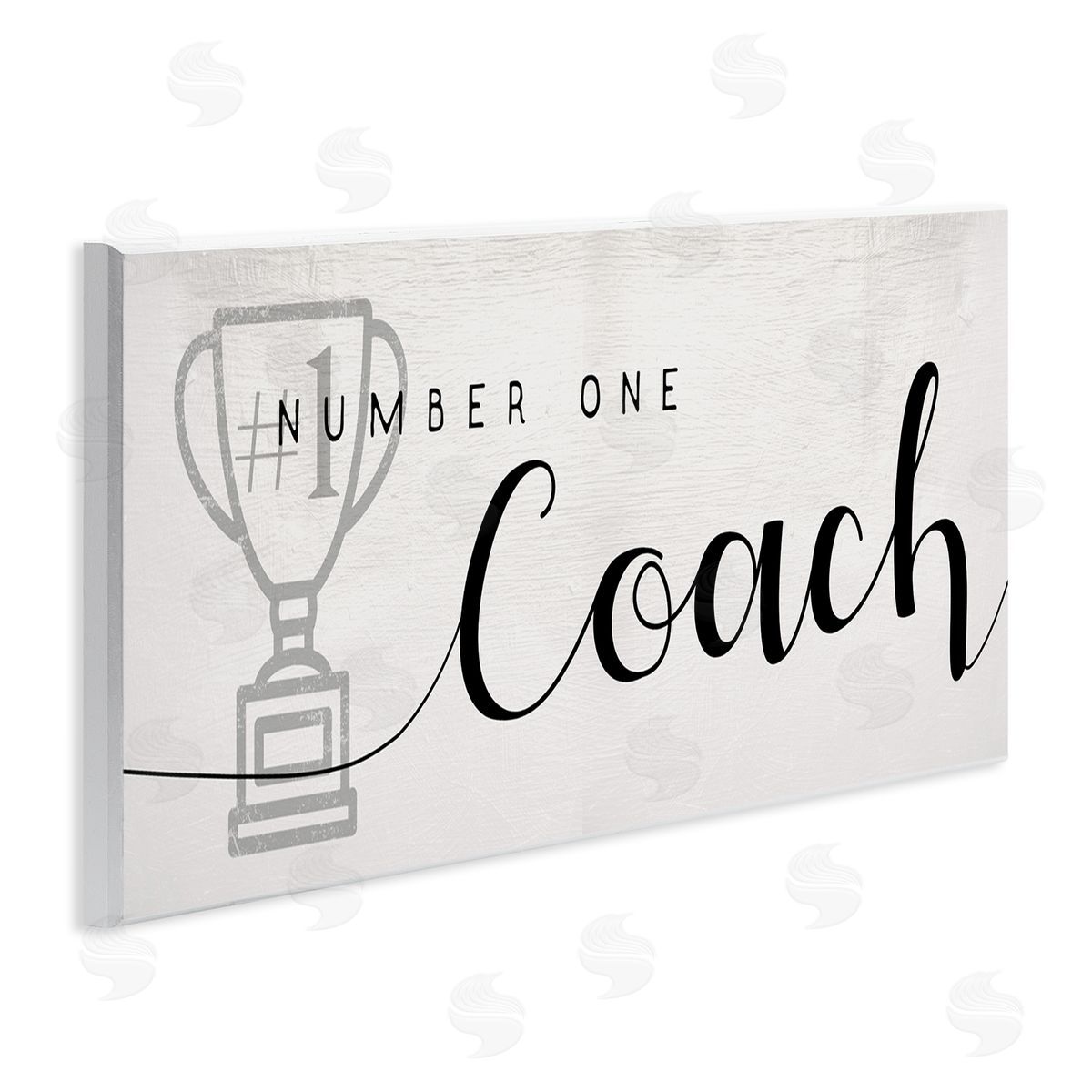Stupell Studio Number One Coach Phrase Grey Trophy Detail Wall Plaque Art
