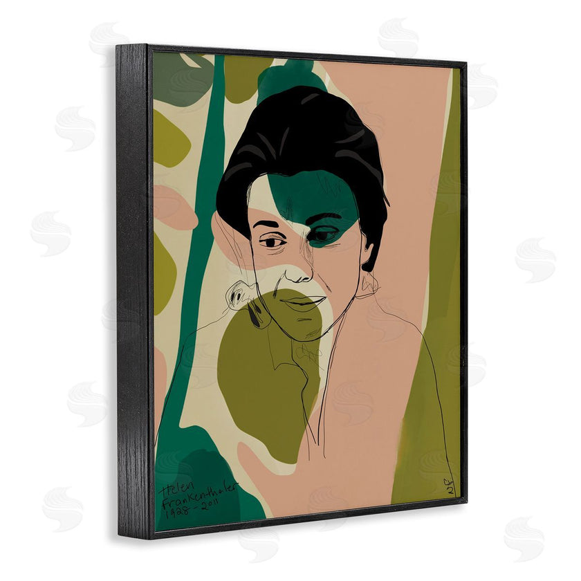 Nancy Ferrara | Frankenthaler Painter Portrait Abstract Green Shapes
