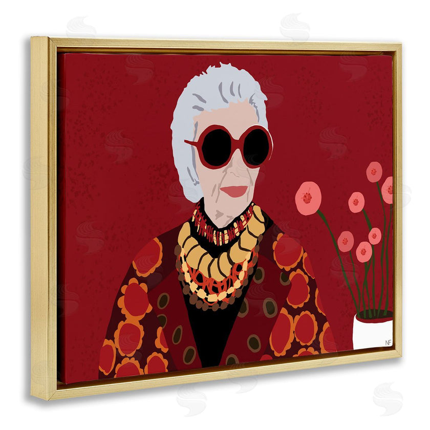 Nancy Ferrara | Apfel Fashion Icon Glamourous Red Portrait