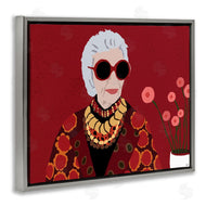 Nancy Ferrara | Apfel Fashion Icon Glamourous Red Portrait