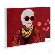 Nancy Ferrara | Apfel Fashion Icon Glamourous Red Portrait