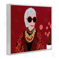 Nancy Ferrara | Apfel Fashion Icon Glamourous Red Portrait
