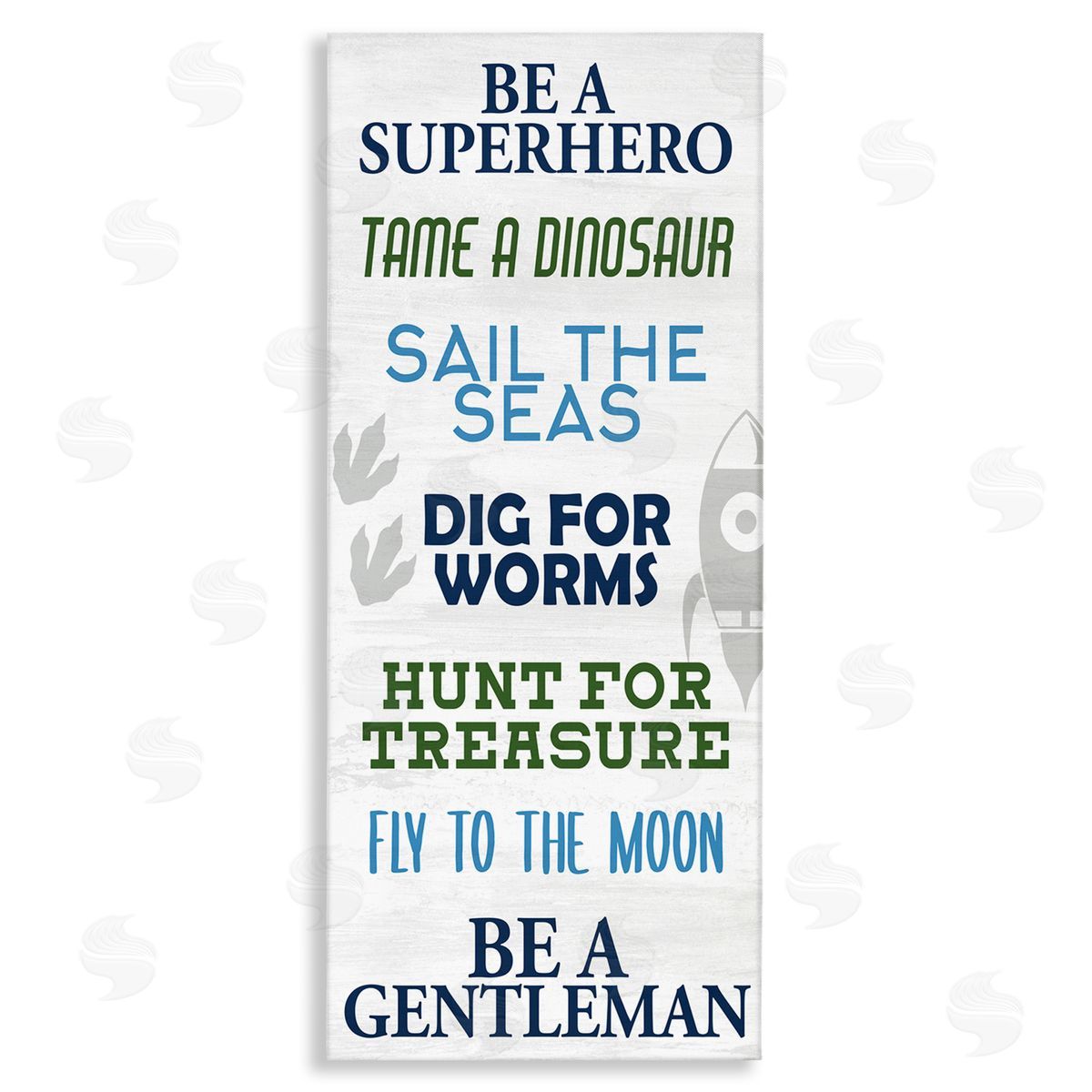 Kim Allen Be A Superhero Sign Children's Imagination Phrases Canvas Wall Art