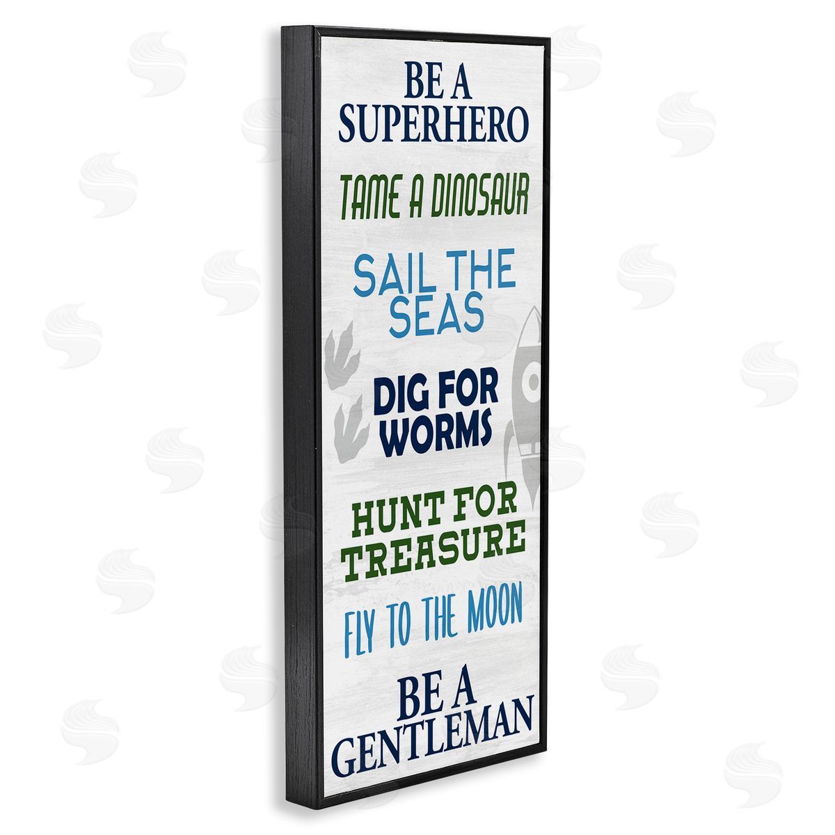 Kim Allen Be A Superhero Sign Children's Imagination Phrases Black Framed Giclee Wall Art