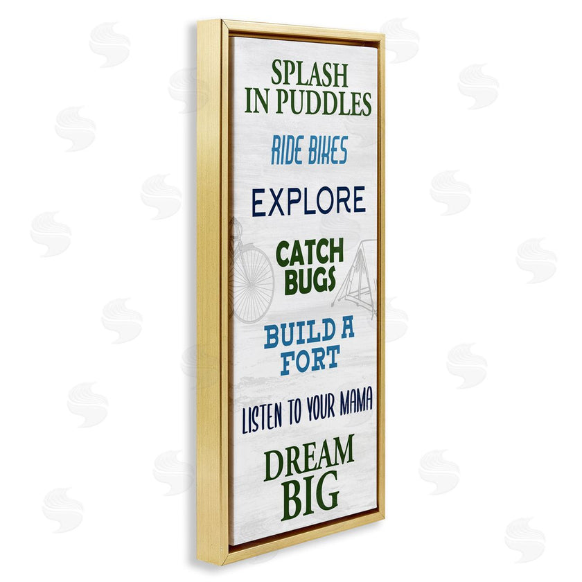 Kim Allen | Outdoor Adventure Activities Chart Blue Green Phrases