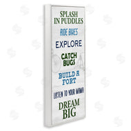 Kim Allen | Outdoor Adventure Activities Chart Blue Green Phrases