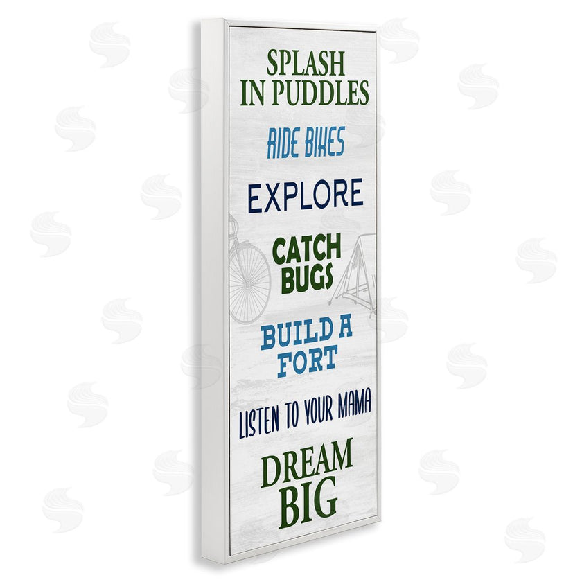 Kim Allen | Outdoor Adventure Activities Chart Blue Green Phrases