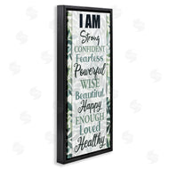 Kim Allen | I Am Inspirational Phrases over Tropical Green Palms
