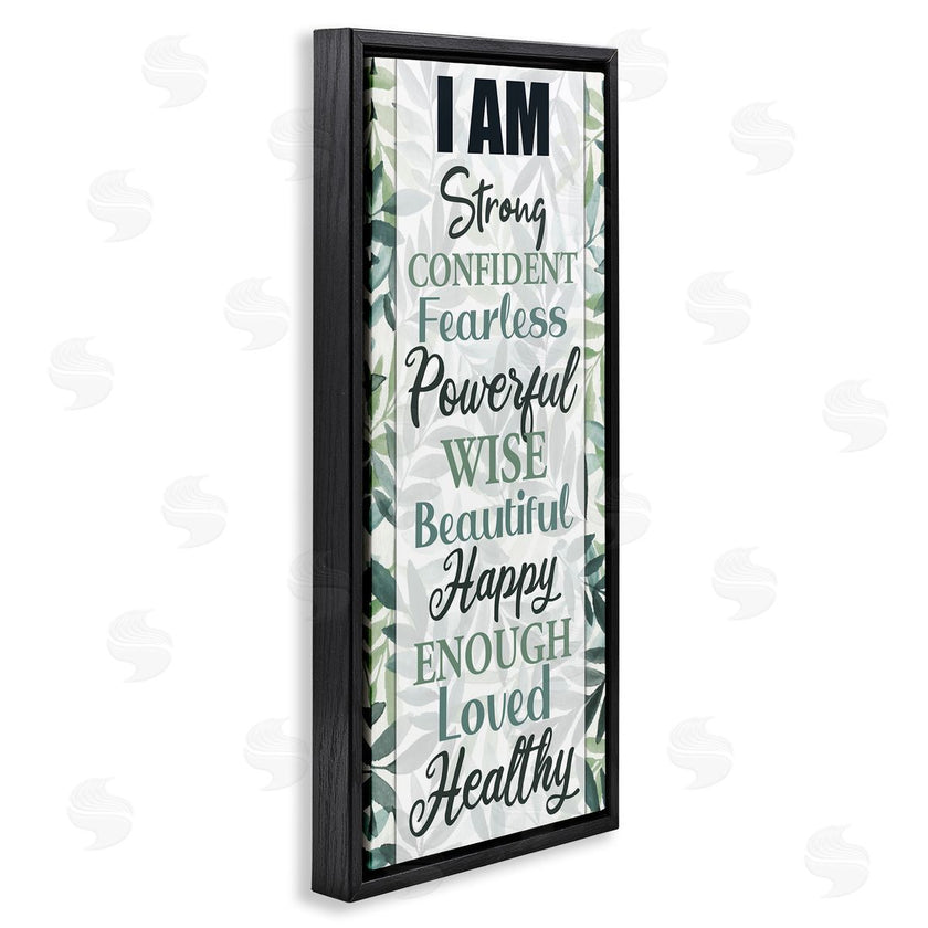 Kim Allen | I Am Inspirational Phrases over Tropical Green Palms