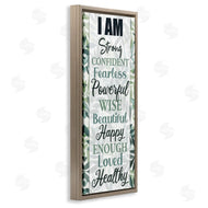 Kim Allen | I Am Inspirational Phrases over Tropical Green Palms