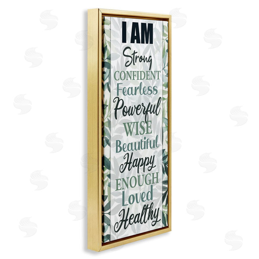 Kim Allen | I Am Inspirational Phrases over Tropical Green Palms