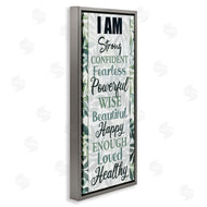 Kim Allen | I Am Inspirational Phrases over Tropical Green Palms