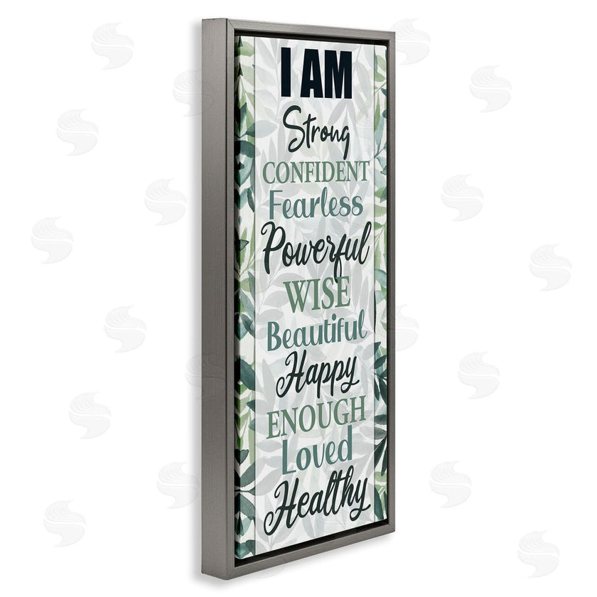 Kim Allen | I Am Inspirational Phrases over Tropical Green Palms