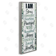 Kim Allen | I Am Inspirational Phrases over Tropical Green Palms