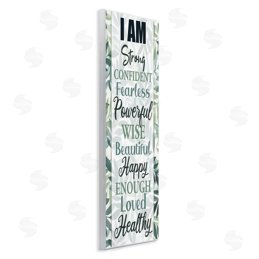 Kim Allen | I Am Inspirational Phrases over Tropical Green Palms
