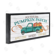 Kim Allen | Turquoise Truck Autumn Harvest Pumpkin Patch Sign