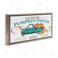 Kim Allen | Turquoise Truck Autumn Harvest Pumpkin Patch Sign