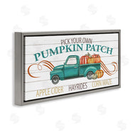 Kim Allen | Turquoise Truck Autumn Harvest Pumpkin Patch Sign