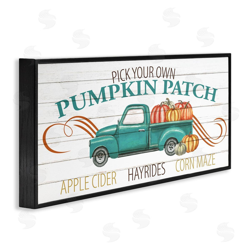 Kim Allen | Turquoise Truck Autumn Harvest Pumpkin Patch Sign
