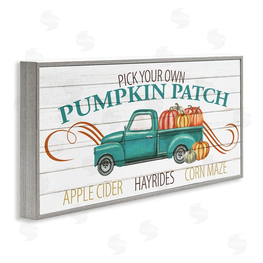 Kim Allen | Turquoise Truck Autumn Harvest Pumpkin Patch Sign