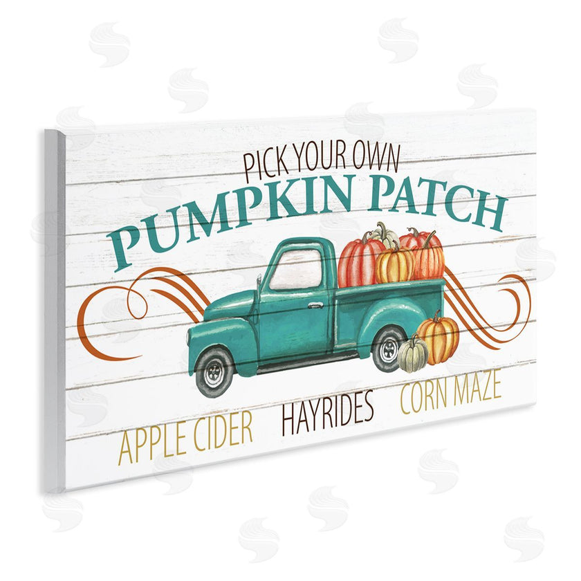 Kim Allen | Turquoise Truck Autumn Harvest Pumpkin Patch Sign