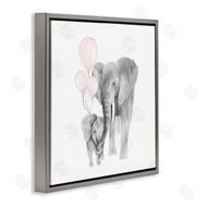 Kim Allen | Happy Elephant Family Trunk Hug Pink Balloons