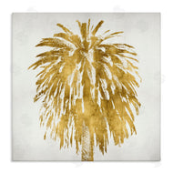 Kate Bennett | Gold Glam Tropical Palm Tree Over Neutral