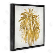 Kate Bennett | Gold Glam Tropical Palm Tree Over Neutral