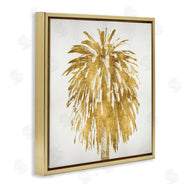 Kate Bennett | Gold Glam Tropical Palm Tree Over Neutral