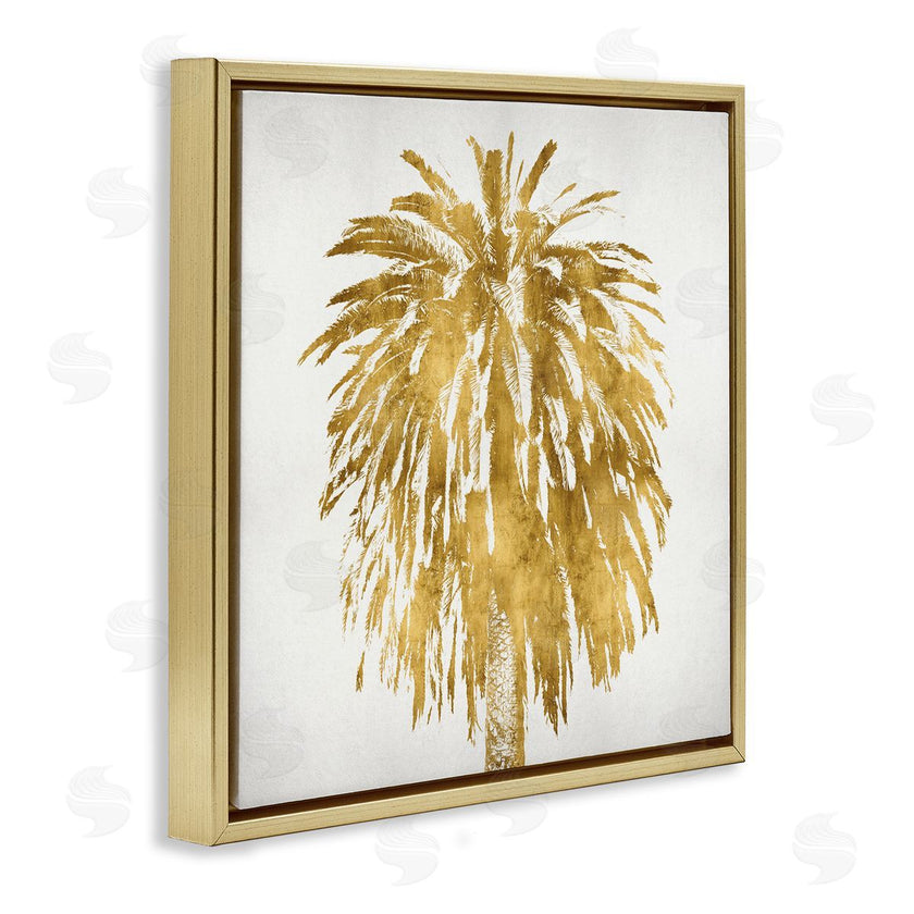 Kate Bennett | Gold Glam Tropical Palm Tree Over Neutral