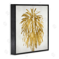 Kate Bennett | Gold Glam Tropical Palm Tree Over Neutral