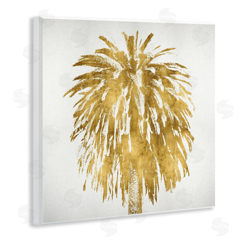 Kate Bennett | Gold Glam Tropical Palm Tree Over Neutral