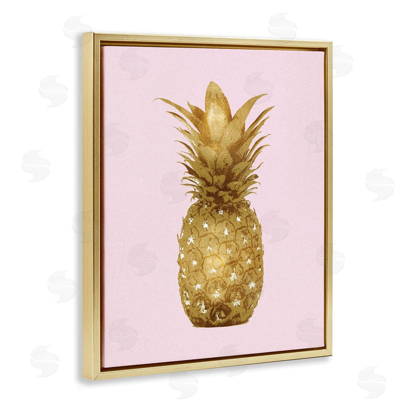 Kate Bennett | Golden Glam Pineapple Fruit Over Pink