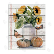 Jennifer Paxton Parker | Autumn Sunflower Jar Orange Monarch Butterflies
