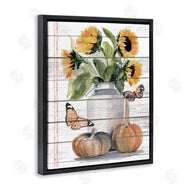 Jennifer Paxton Parker | Autumn Sunflower Jar Orange Monarch Butterflies