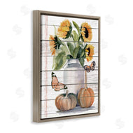 Jennifer Paxton Parker | Autumn Sunflower Jar Orange Monarch Butterflies