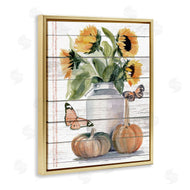 Jennifer Paxton Parker | Autumn Sunflower Jar Orange Monarch Butterflies
