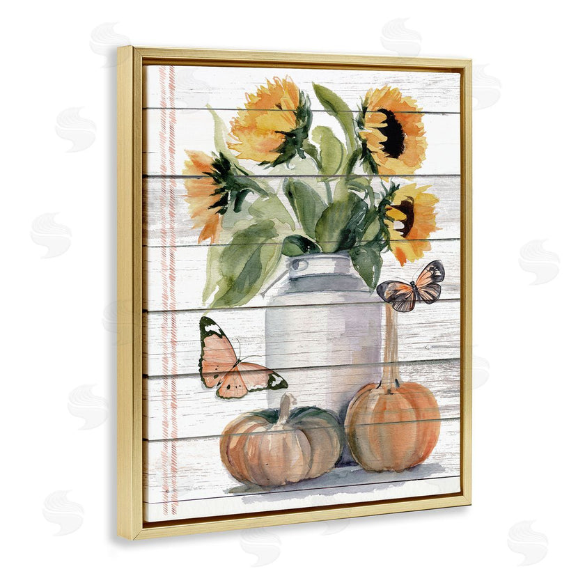 Jennifer Paxton Parker | Autumn Sunflower Jar Orange Monarch Butterflies