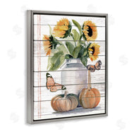 Jennifer Paxton Parker | Autumn Sunflower Jar Orange Monarch Butterflies