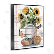Jennifer Paxton Parker | Autumn Sunflower Jar Orange Monarch Butterflies