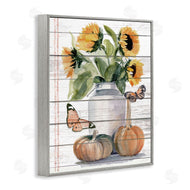 Jennifer Paxton Parker | Autumn Sunflower Jar Orange Monarch Butterflies