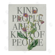 Stupell Studio | Kind People Are My People Phrase Purple Wild Flowers