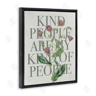Stupell Studio | Kind People Are My People Phrase Purple Wild Flowers