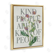 Stupell Studio | Kind People Are My People Phrase Purple Wild Flowers