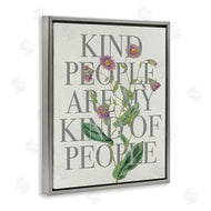Stupell Studio | Kind People Are My People Phrase Purple Wild Flowers