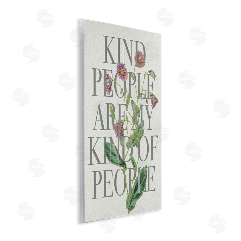Stupell Studio | Kind People Are My People Phrase Purple Wild Flowers