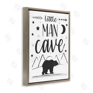 AE Design | Little Man Cave Phrase Black Bear Starry Night