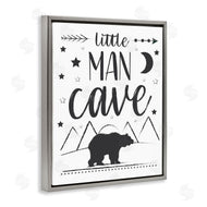 AE Design | Little Man Cave Phrase Black Bear Starry Night