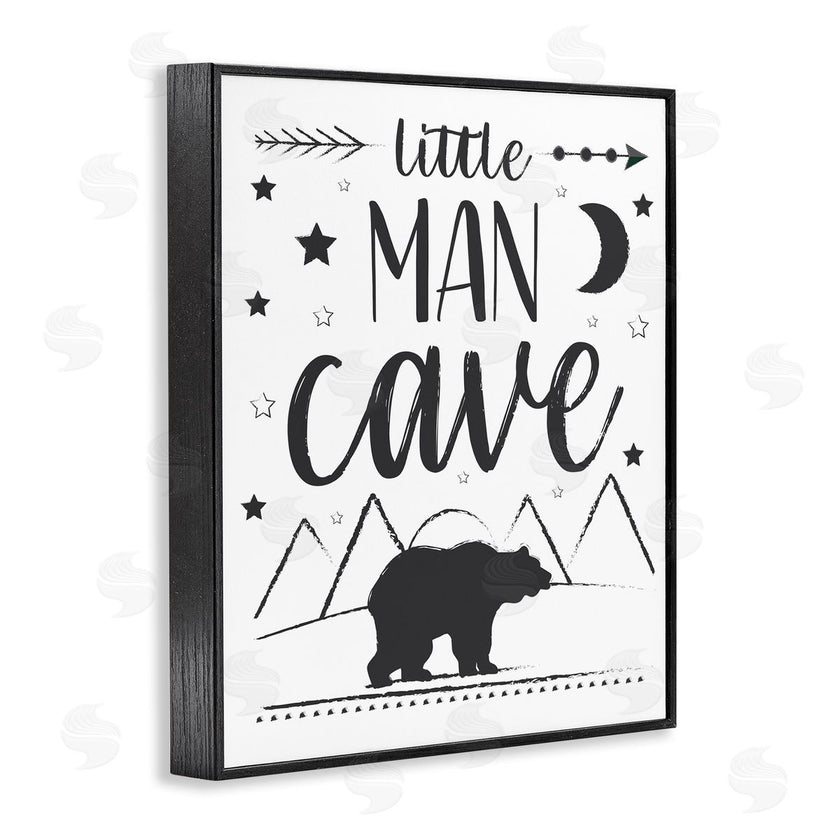 AE Design | Little Man Cave Phrase Black Bear Starry Night